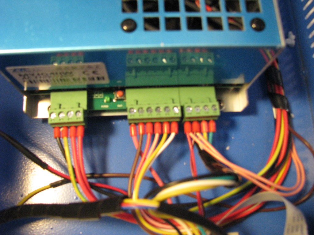 Power supply inside the right compartment  5V, 24V, and 40,000 volts
